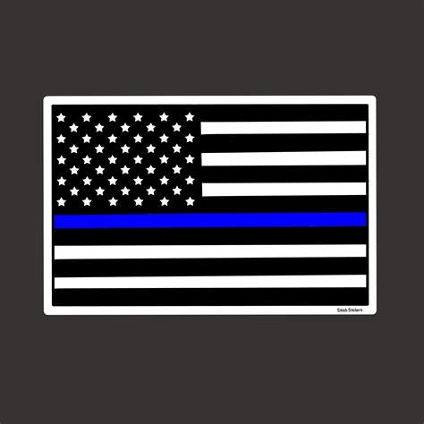 Thin Blue Line Usa Flag Decal