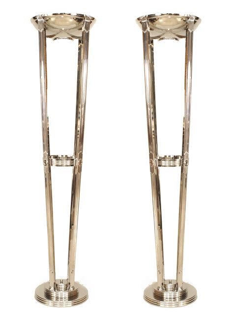 French art deco chrome floor lamps 1