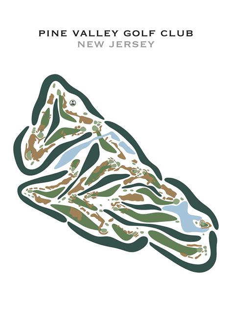 Pine Valley Golf Club, NJ Golf Course Map, Home Decor, Golfer Gift for Him, Scorecard Layout ...