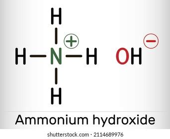 Ammonium Hydroxide Ammonia Solution Nh4oh Molecule Stock Vector ...