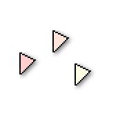 Warm Gradient Triangle Cursors