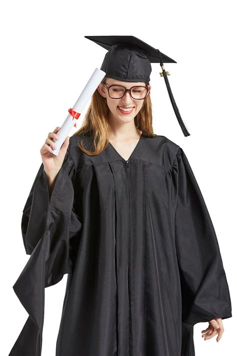 Graduation Master Cap and Gown with 2024Year Charm Unisex Matte Black, PLUS SIZE | eBay