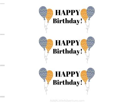 Birthday Water Bottle Labels - Free Printables - Add A Little Adventure