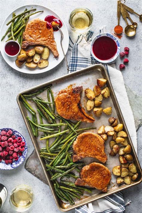 sheet pan pork chops - Healthy Seasonal Recipes