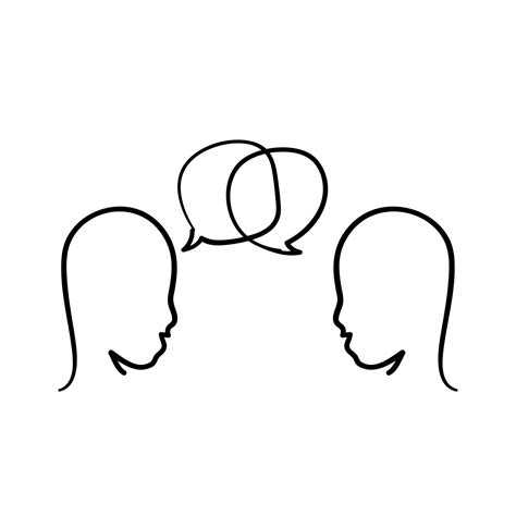 hand drawn doodle two people talking illustration vector isolated background 5886653 Vector Art ...