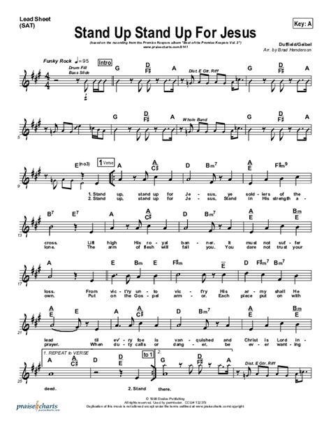 Stand Up Stand Up For Jesus Sheet Music PDF (Promise Keepers) - PraiseCharts