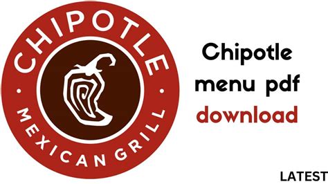 Chipotle menu pdf - Printable pdf (2023) Download HD Quality