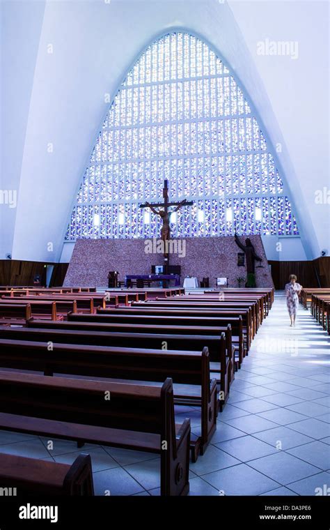 Modern catholic church interior hi-res stock photography and images - Alamy