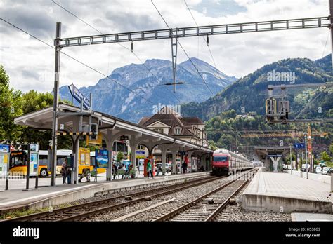 Interlaken West station, Interlaken, Switzerland, Europe Stock Photo - Alamy