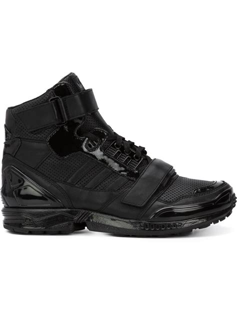 Adidas originals Zx 8000 Leather High-Top Sneakers in Black for Men | Lyst