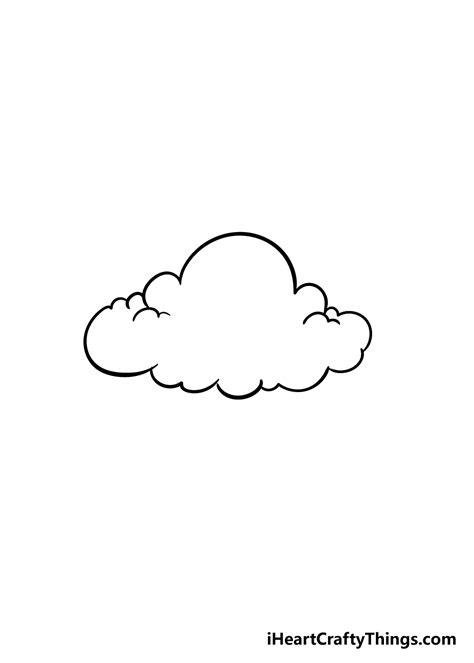 Cloud Drawing - How To Draw A Cloud Step By Step