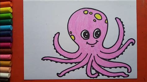 Easy and simple Octopus drawing - YouTube