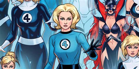 Every Invisible Woman Costume Ever Showcased In Epic Marvel Art