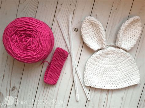 Bunny Beanie with Ears Free Crochet Pattern for Easter