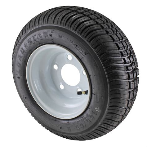 16.5X6.50-8 Loadstar Trailer Tire LRC on 5 Bolt White Wheel - Walmart.com - Walmart.com