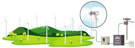 Diagram showing wind turbines 1235730 Vector Art at Vecteezy