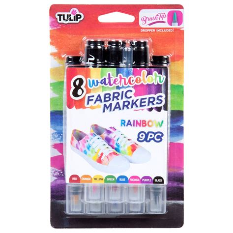 Tulip Watercolor Fabric Markers Rainbow 8 Pack – Tulip Color Crafts