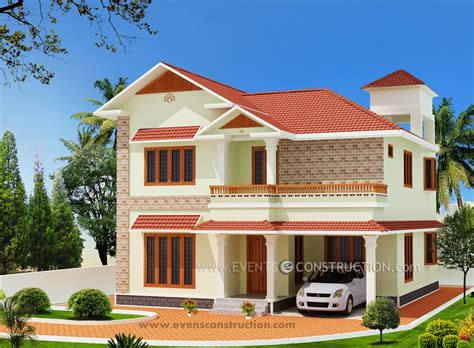 Evens Construction Pvt Ltd: NEW KERALA HOUSE SAMPLES 2013 ( 3D ELEVATIONS)