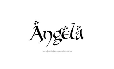 Angela Name Tattoo Designs