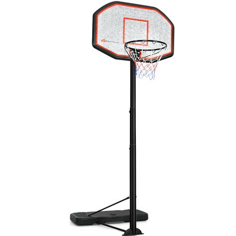 Costway 10ft 43'' Backboard In/outdoor Adjustable Height Basketball ...