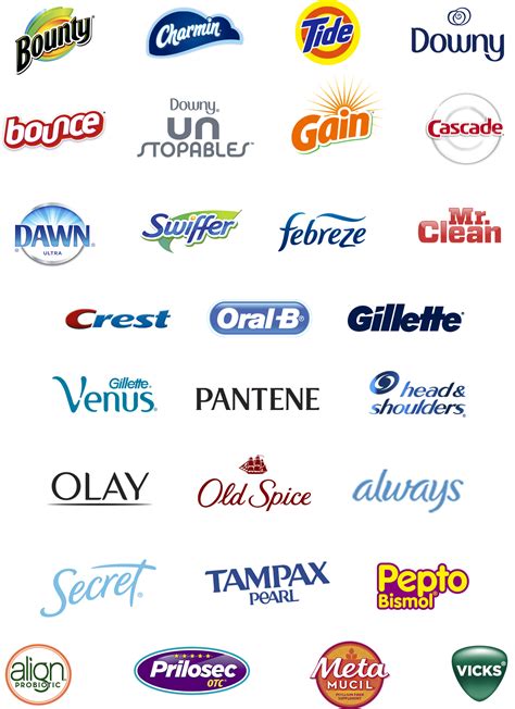 Procter And Gamble Brands Logos