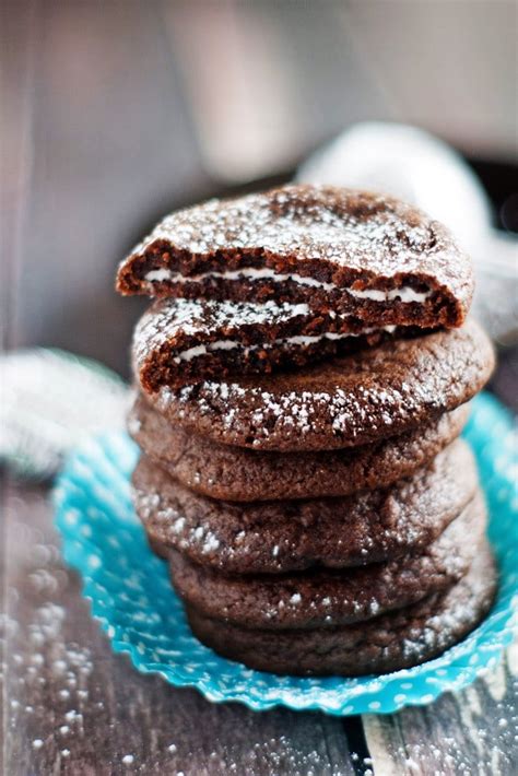 Peppermint Patty Stuffed Chocolate Cookies