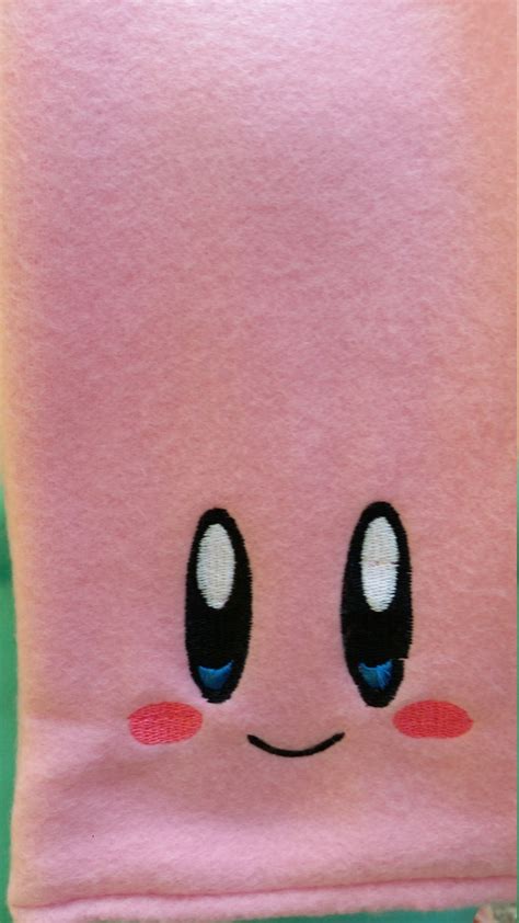 Fleece Pink Kirby Scarf - Etsy