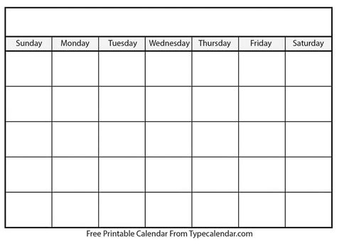 Free Printable Blank Calendar Templates - Helena Orstem - Medium