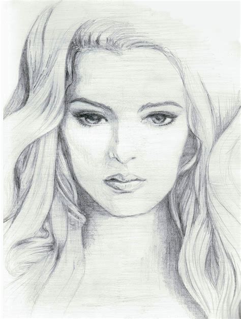 Sketch Of A Woman Face at PaintingValley.com | Explore collection of ...