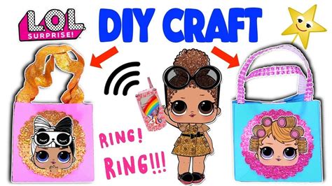 LOL Surprise Dolls DIY PAPER PURSE CRAFT Surprise Toys Game