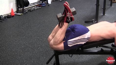 How To: Dumbbell Hamstring Curl - YouTube