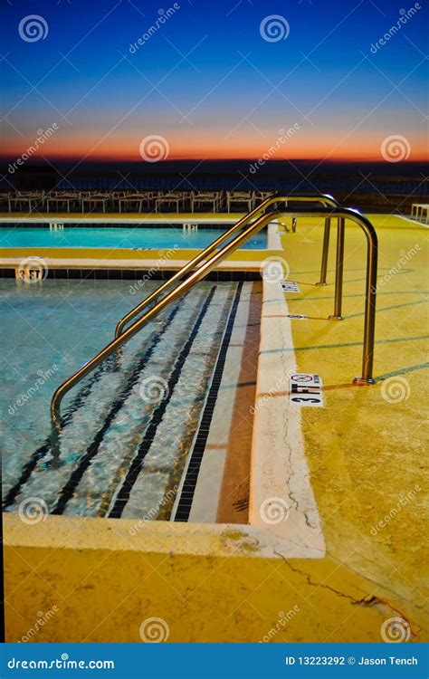 Resort Pool at Sunrise stock photo. Image of luxury, pool - 13223292