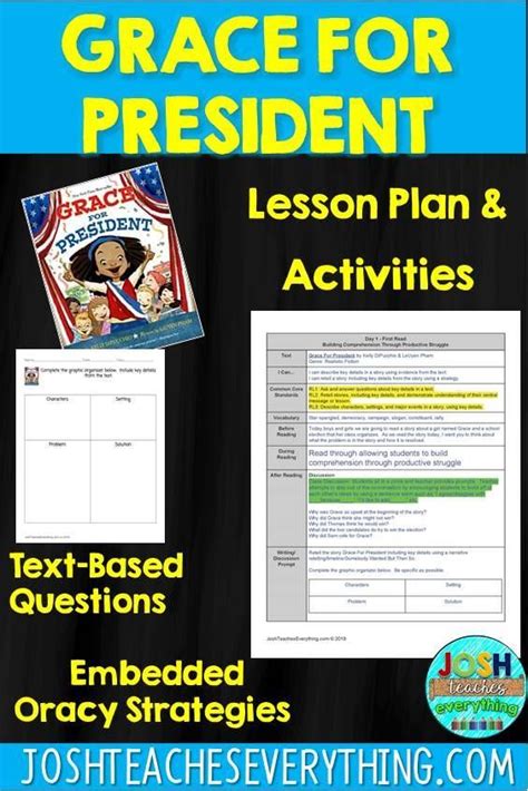 Grace For President by Kelly DiPucchio Lesson Plan and Activities ...