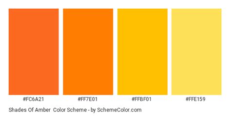 Shades Of Amber Color Scheme » Orange » SchemeColor.com