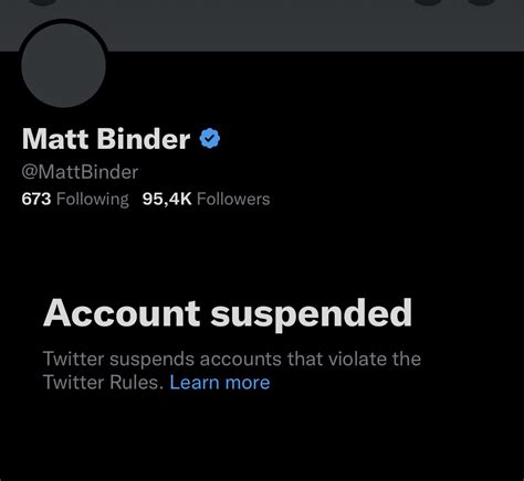 Oliver Alexander on Twitter: "Matt Binder gone too. One of his last ...