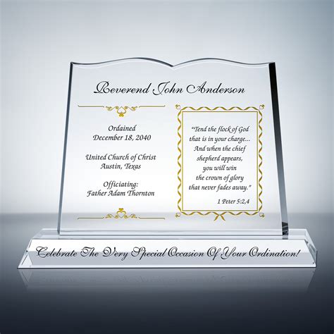 Deacon Ordination Gift Ideas (#079-3) | Wording Ideas - DIY Awards