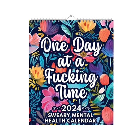 Buy Mental 2024 Funny Sweary 2024 Wall with Sweary Affirmations Monthly Planner 2024 for Wall ...