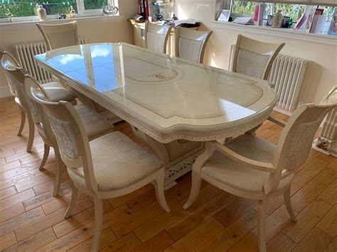 Luxury italian dining table and 8 chairs | in Southside, Glasgow | Gumtree