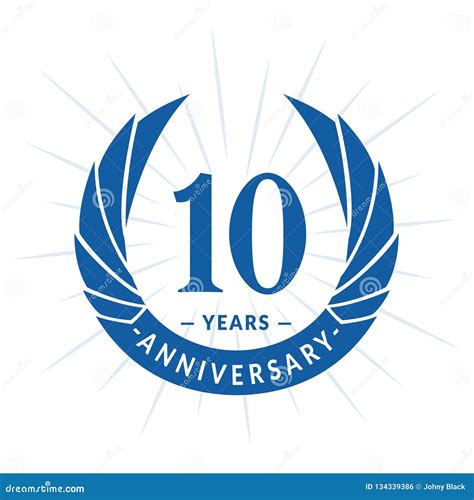 10 Years Anniversary Design Template. Elegant Anniversary Logo Design ...