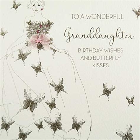 to A Wonderful Granddaughter Birthday Wishes and Butterfly Kisses – Handmade Greeting Card by ...