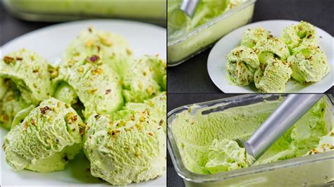 Pista Ice Cream | Super Soft Pista Ice Cream Recipe | Without Machine | Homemade Ice Cream ...