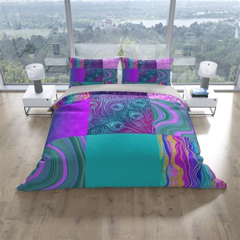 Purple Boho Comforter Duvet Cover Pillow Shams - Etsy