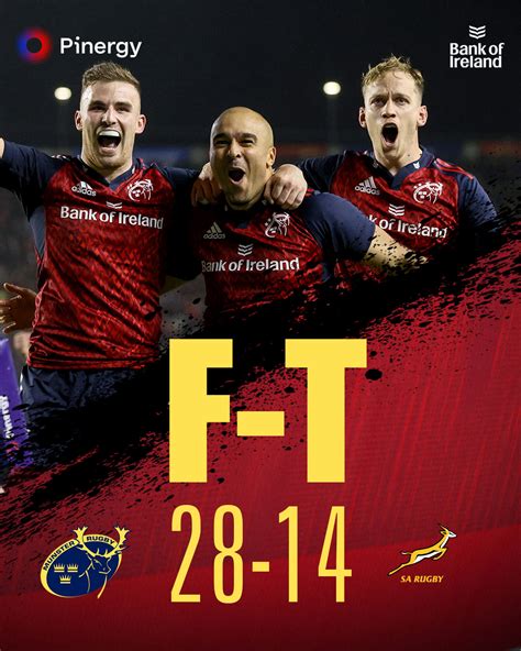 Munster Rugby on Twitter: "FULL-TIME: Munster 28-14 South Africa Select ...