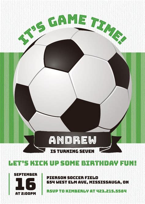 Free printable soccer party invitations, Download Free printable soccer party invitations png ...