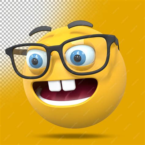 Premium PSD | 3d nerd eyeglasses emoji. three dimensional render illustration.