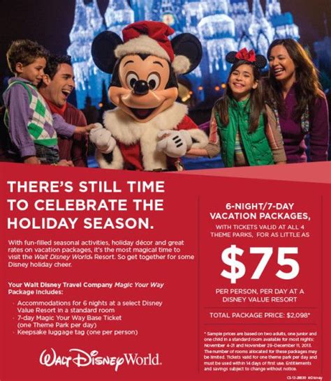 2013 Walt Disney World Holiday offer - Travel With The Magic | Travel ...