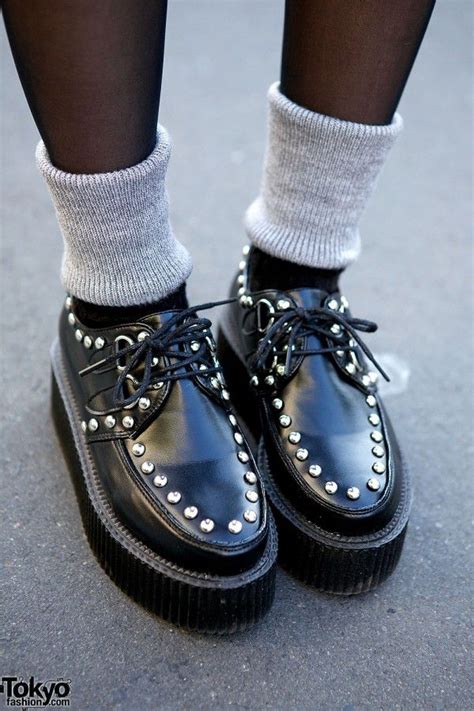 Studded creepers | Creepers shoes, Shoe boots, Sock shoes