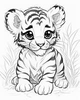 Tigers Coloring Pages sketch template