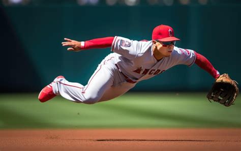 Premium Photo | Baseball fielder best fielding effort