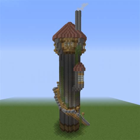 Unfurnished Tower House - Blueprints for MineCraft Houses, Castles, Towers, and more | GrabCraft